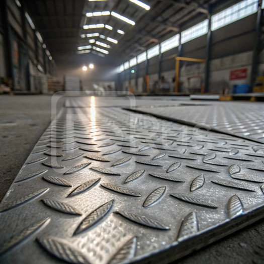 Лист стальной оцинкованный рифленый ромб 10 мм Ст3кп ГОСТ 8568-77 г/к